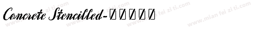 Concrete Stencilled字体转换
